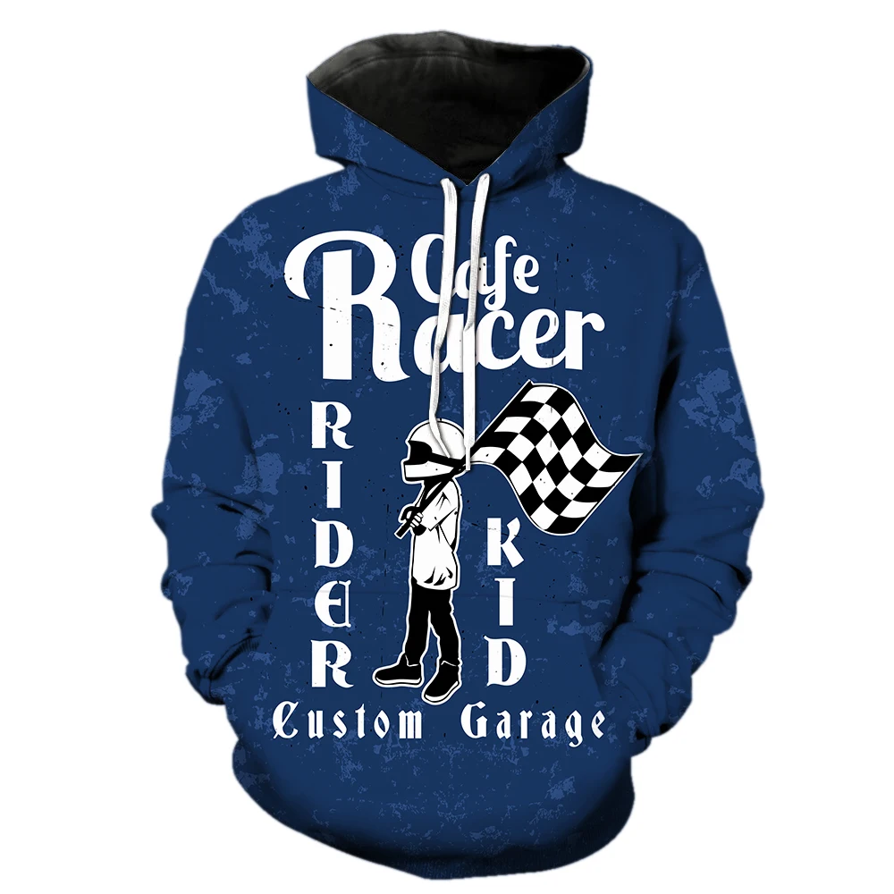 

Vintage Cartoon Motorcycle Men's Hoodies Spring Long Sleeve Hip Hop 3D Print Pullover Casual With Hood Jackets 2022 Hot Sale