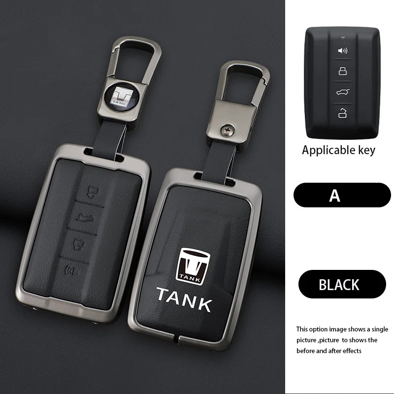 

Кожаный чехол для ключей из цинкового сплава, набор для Great Wall GWM WEY TANK 300 500 Tank300 Tank500, аксессуары для дистанционного держателя