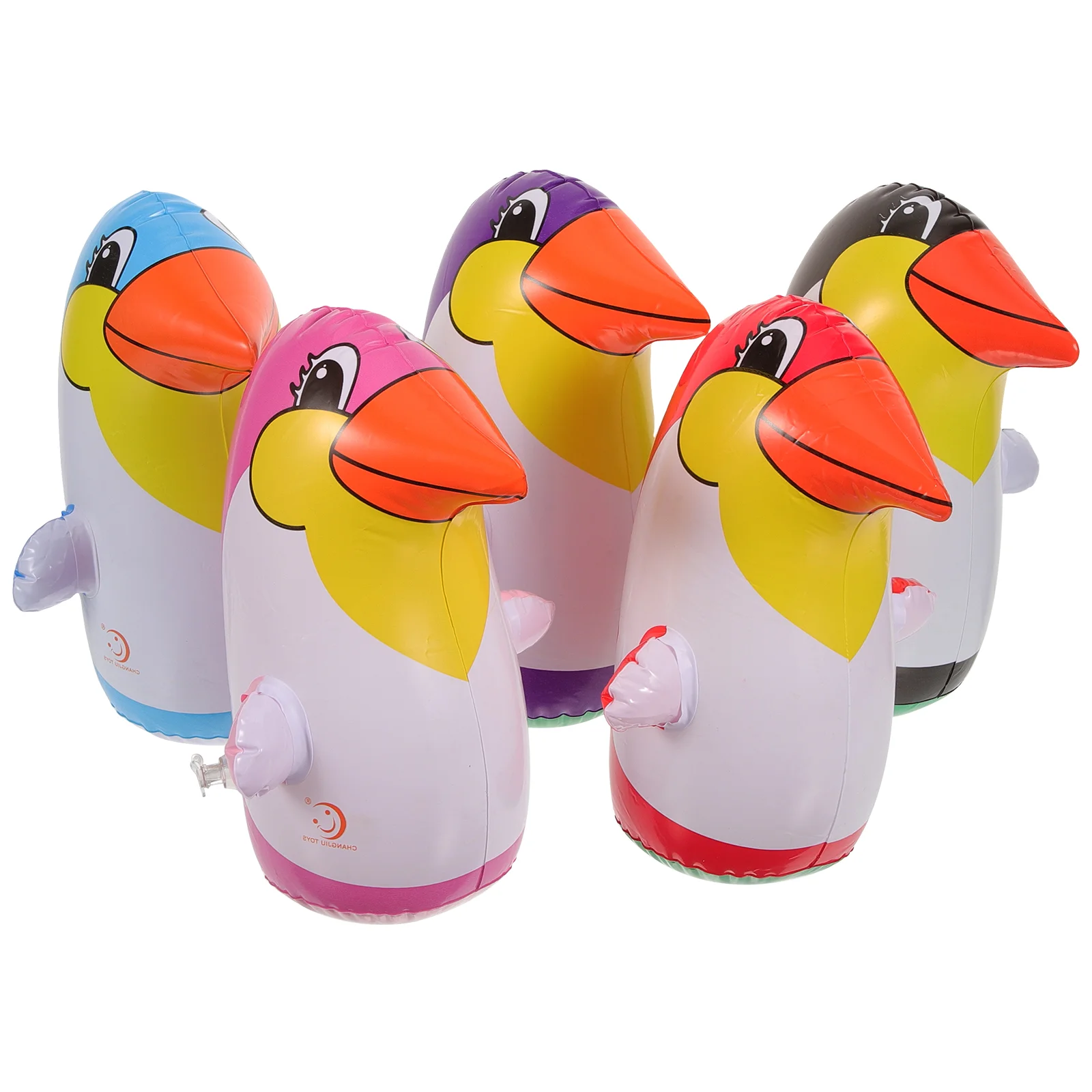 

5 Pcs Educational Toys Punching Penguin Inflatable Tumbler Kids Christmas Toddler