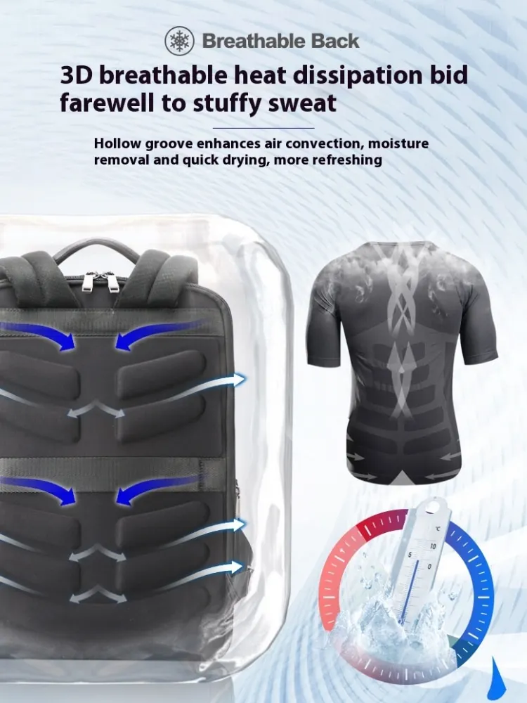 Бизнес-рюкзак BOPAI кожаный рюкзак мужской большой вместимости сумка для