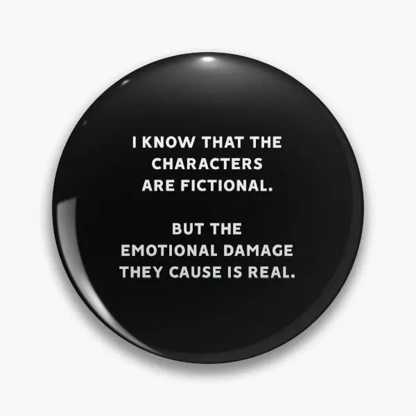 

I Know That The Characters Are Fictional Soft Button Pin Decor Lapel Pin Clothes Jewelry Cartoon Creative Fashion Lover Metal