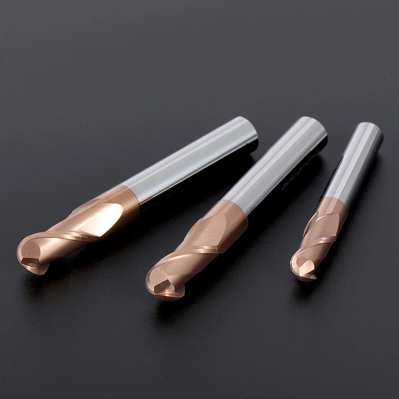 55 Degree Ball End Mill CNC Milling Cutter R1R2R3R4R5 Carbide Coated Tungsten Steel 2-blade |