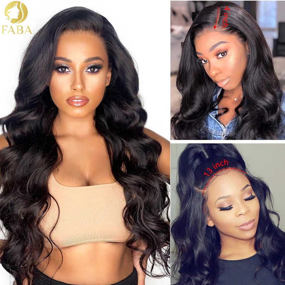 13X4 Hd Lace Frontal Wig 12-28 Inch Body Wave Lace Front Wig 180% Brazilian Transparent Wet And Wavy Lace Front Human Hair Wigs