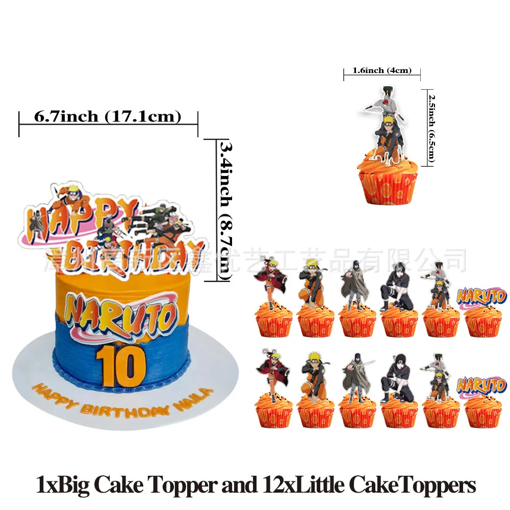 Наруто мультфильм аниме тема одноразовые товары для вечеринок детские баннеры