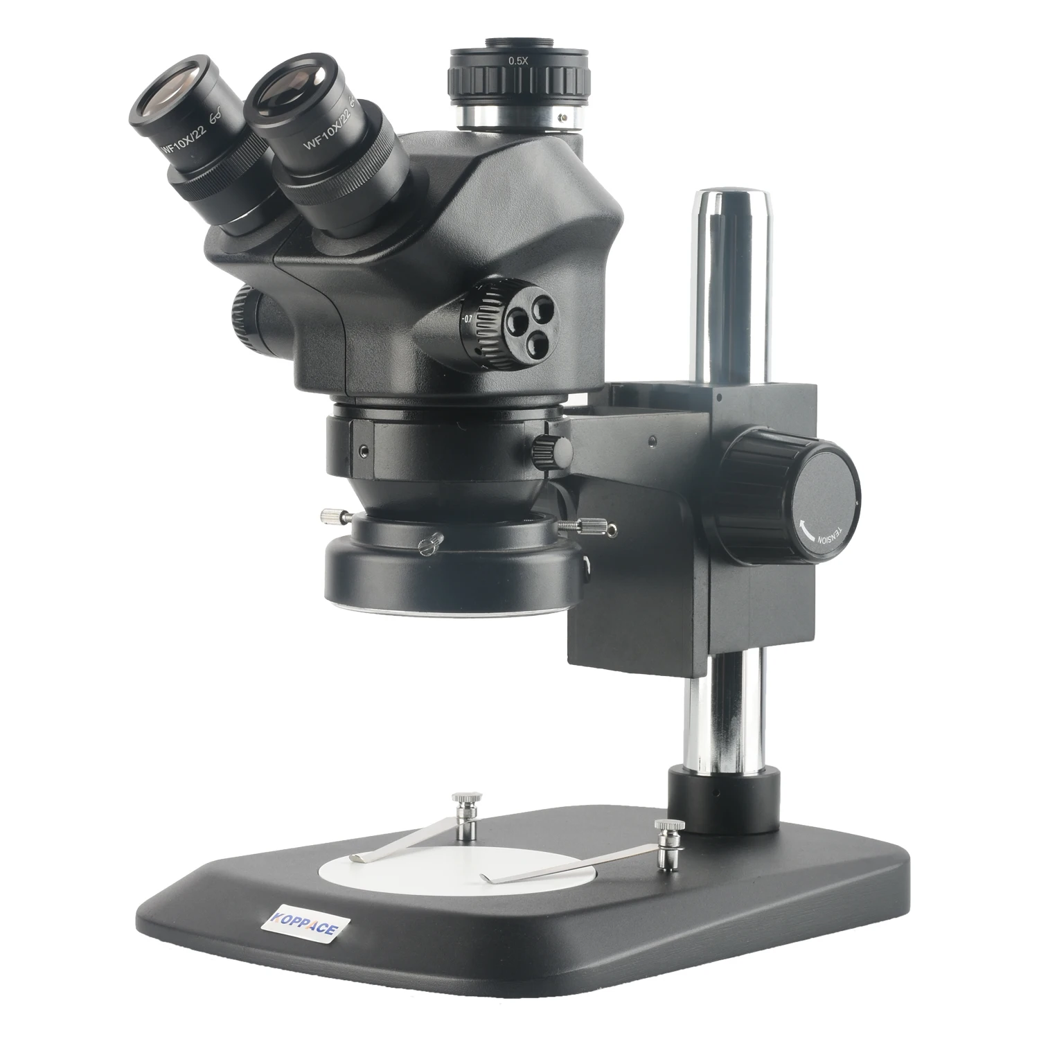 

Черный Тринокулярный Стерео микроскоп KOPPACE 7X-50X, 144 светодиодный кольцесветильник, X CTV интерфейс, микроскоп для ремонта
