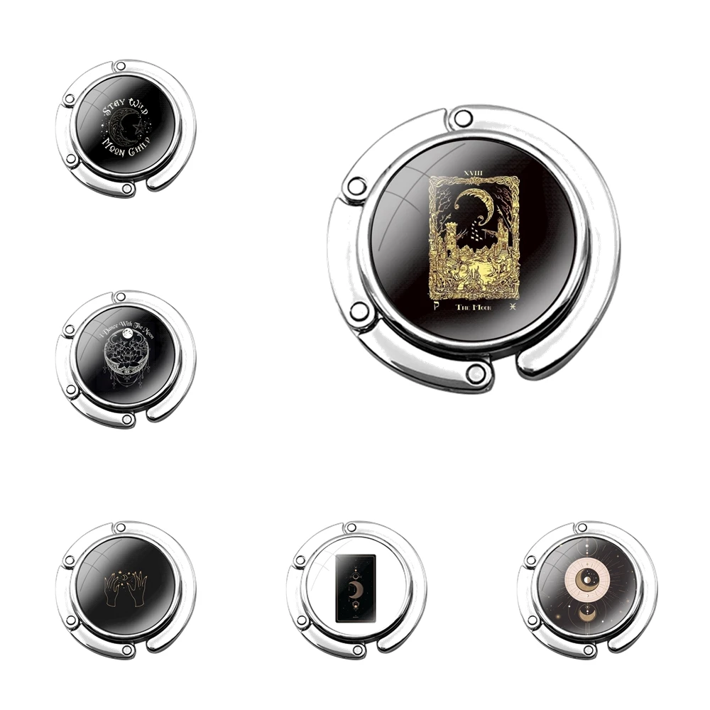 Гигантский складной кошелек Таро августа Луна крючок для женского стола сумка