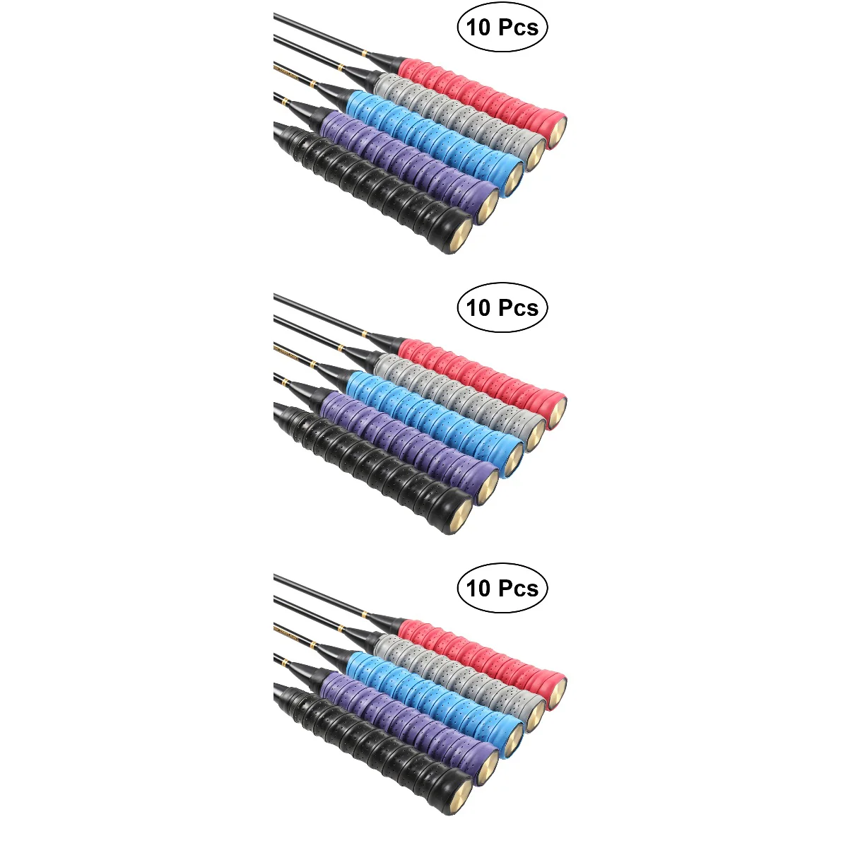 

30 pcs Tennis Badminton Racket Grip Tape Anti Racket Grip Wrap Overgrip Tape for Sports Fishing Pole Jump Rope (Assorted