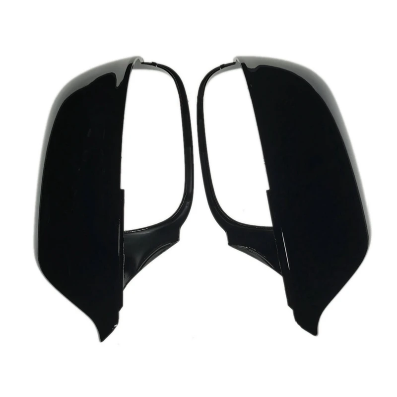 

Black For- Q5 8R Q7 4L SQ5 Side Mirror Cover Caps 2009-2016 Door Wing Rearview Replace Glossy Shell Case