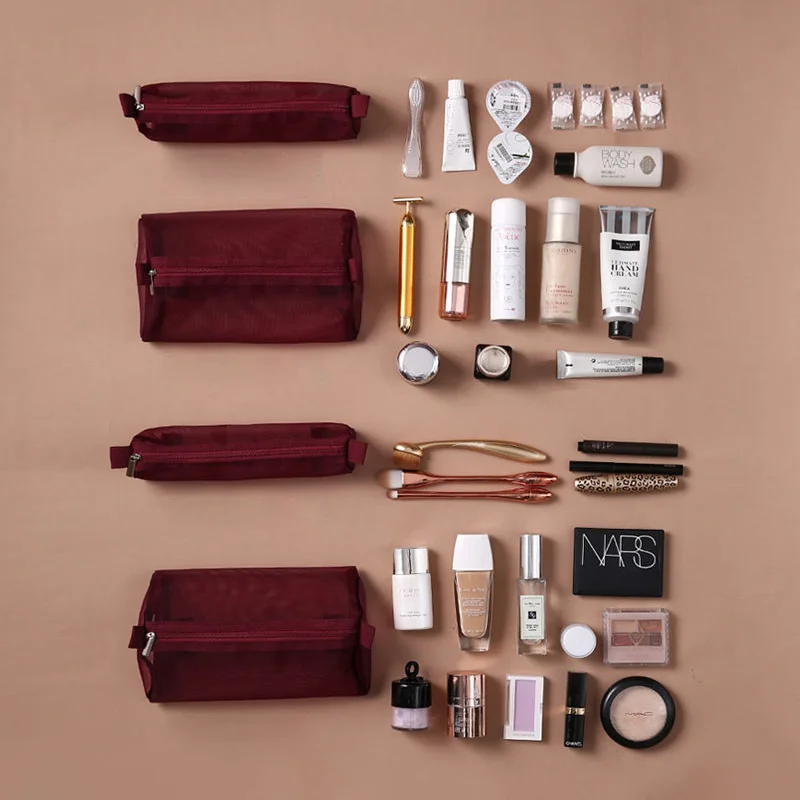 Detachable Four In One Cosmetic Bag Multifunctional Simple Travel Handheld Folding Travel Cosmetic Storage Wash Bag