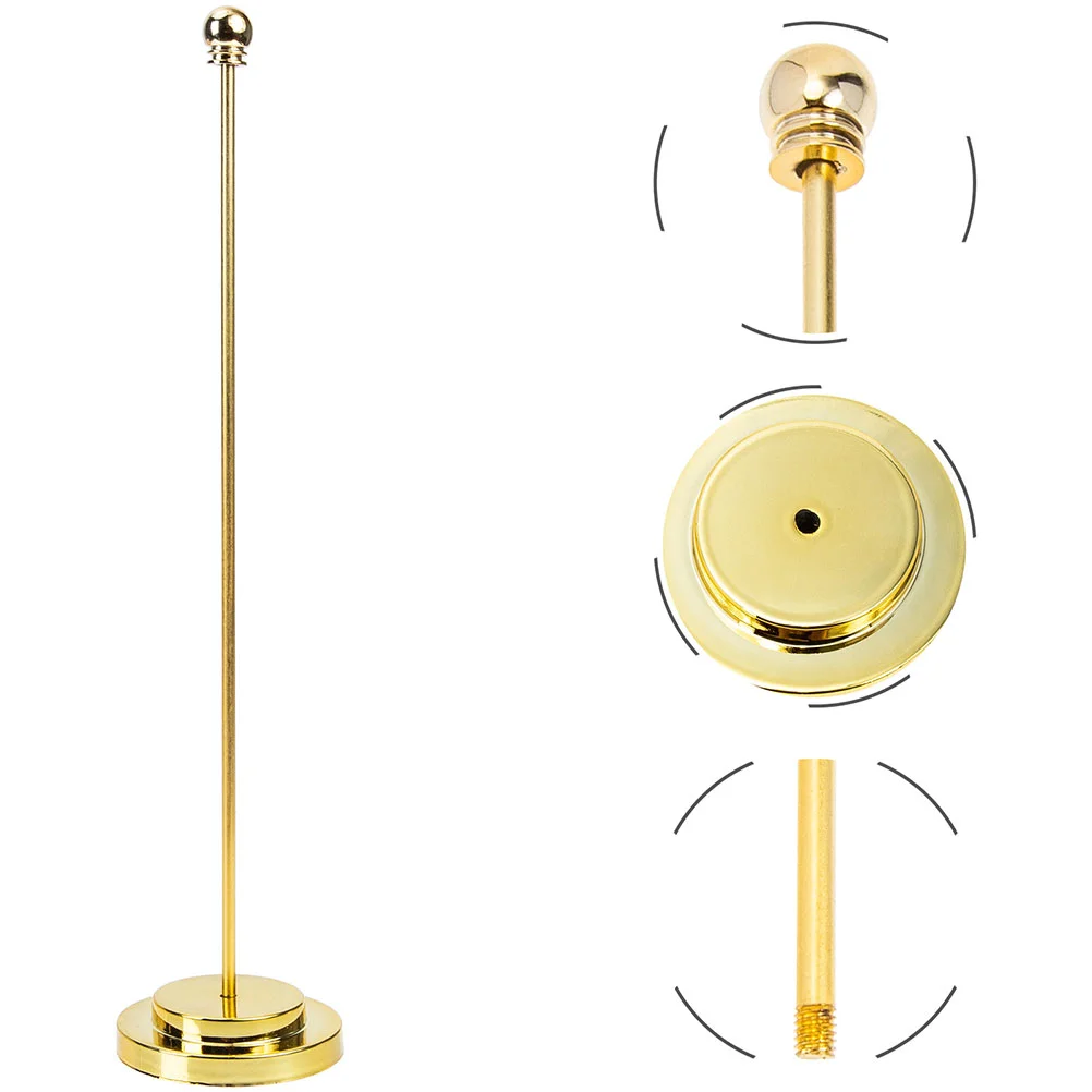 

3 Pcs Flag Holder Fixing Pole Flags Office Supply Stable Base Decor Bracket Desk Compact Runner Decorative Stand
