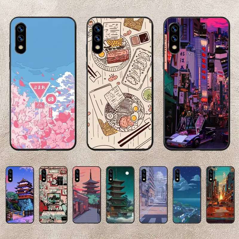 

Japanese Aesthetic Animation Style Phone Case For Huawei G7 G8 P7 P8 P9 P10 P20 P30 Lite Mini Pro P Smart Plus Cove Fundas