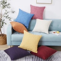ifcexe linen throw pillow cover solid color cushion cover square pillowcase for living room sofa car house decorative home decor