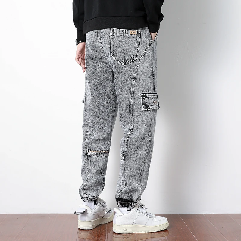 8XL Mens Jeans Pants Male Loose Plus Size Oversize Wide Leg Black Denim Trousers Homme Big 7XL 6XL 5XL Blue For Husbund Z504