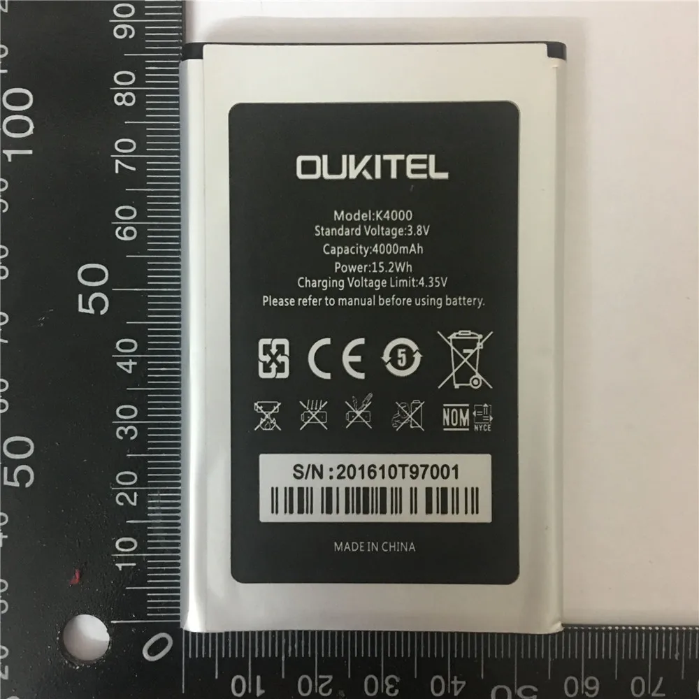 

Новый аккумулятор для Oukitel K4000, оригинальный высококачественный аккумулятор 4600 мАч, Сменный аккумулятор для Oukitel K4000 LiteSmart Phone
