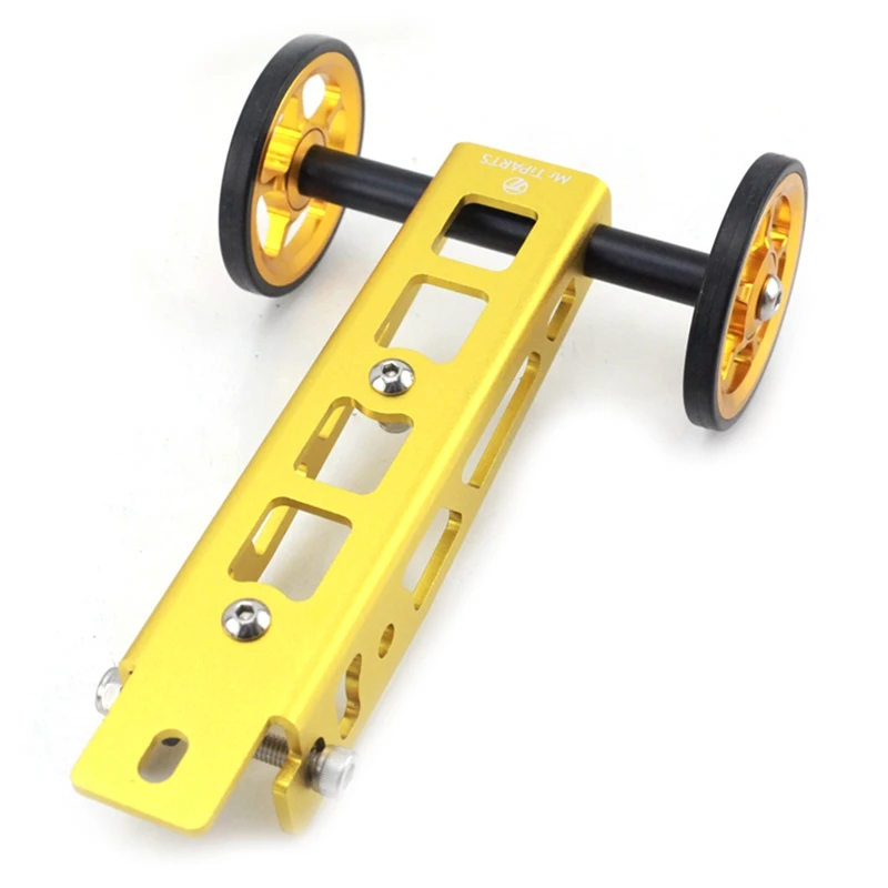 

For Birdy 1-2-3 Series Folding Bike Easywheel Water Bottle Holder Mount Aluminum Alloy Rear Rack Easy Wheel