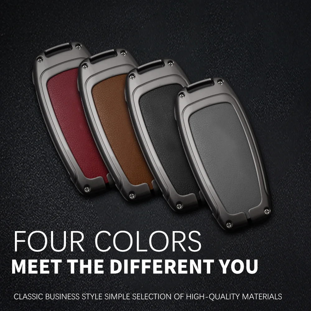

Car Remote Key Case Cover Protective Keychain for Audi A 12-18 A6 A4L17 A8L 19 Q5L/A3/Q3/Q7/A5 leather keys decorate accessories