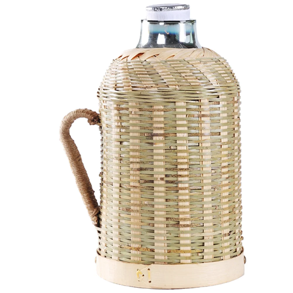 

Water Jug Bottle Insulated Large Wovenvacuum Hikinghandle Flask Retro Capacity