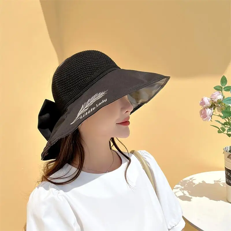 

New Panama Hat Female Korean Fisherman Hat Summer Sun Protection Caps Sunshade Fisherman Hat Outdoor Basin Hats For Women