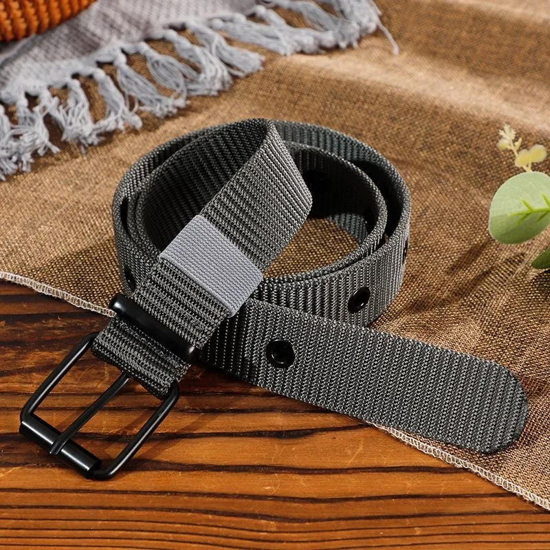 Холщовый ремень с перфорацией для мужчин JIFANPAUL Унисекс Повседневный стиль