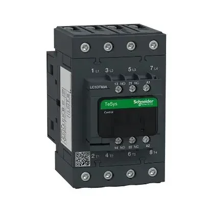 LC1DT60AE7 LC1-DT60AE7 Contactor TeSys Deca 4P(4 NO) AC-1 0 to 440V 60A 48VAC 50/60Hz coil