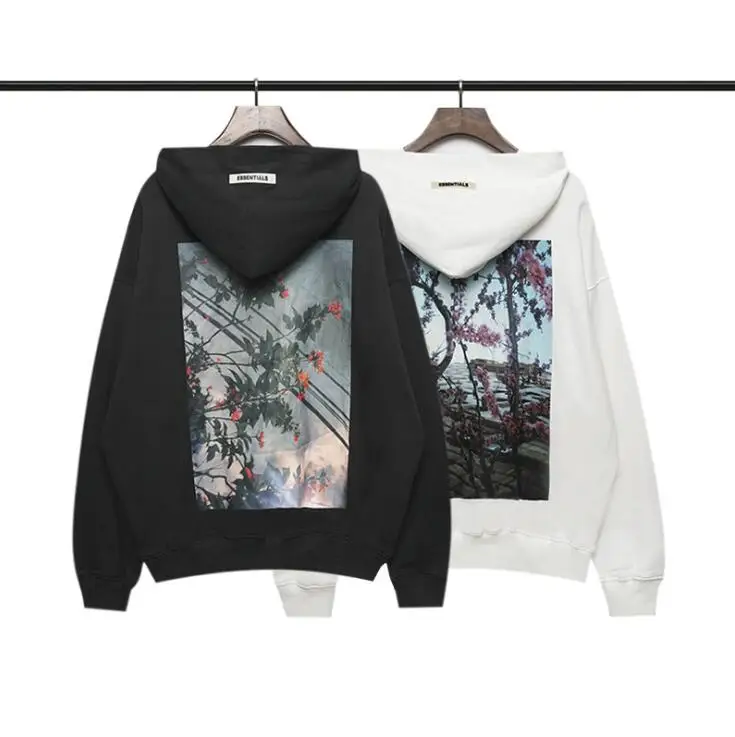 

HOT Essentials Landscape Floral Plant Pattern Printing Men's and Women's Fashion Sweater Casual Street Wear Loose Hoodie 8020#