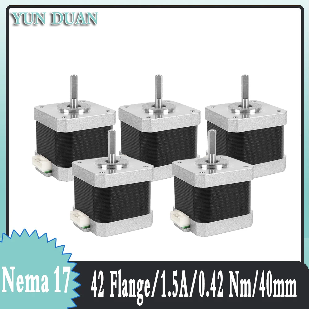 

Nema17 Stepper Motors 42mm Flange 42N.cm 4 Lead 1.5A 2 Phase Stepper Motor Nema 17 for 3D Printer Engraver Machine CNC Kit