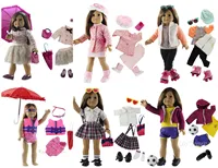 Fashion Doll Clothes Set Toy Clothing Outfit for 18" American Doll Casual Clothes Many Style for Choice A01