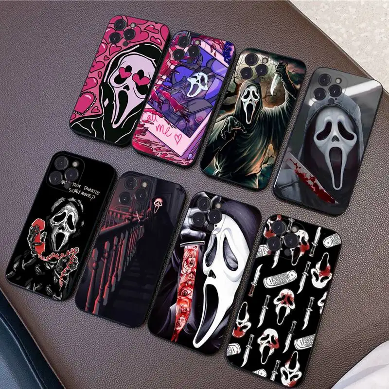 

Ghostface Scream Phone Case Silicone Soft for iphone 14 13 12 11 Pro Mini XS MAX 8 7 6 Plus X XS XR Cover