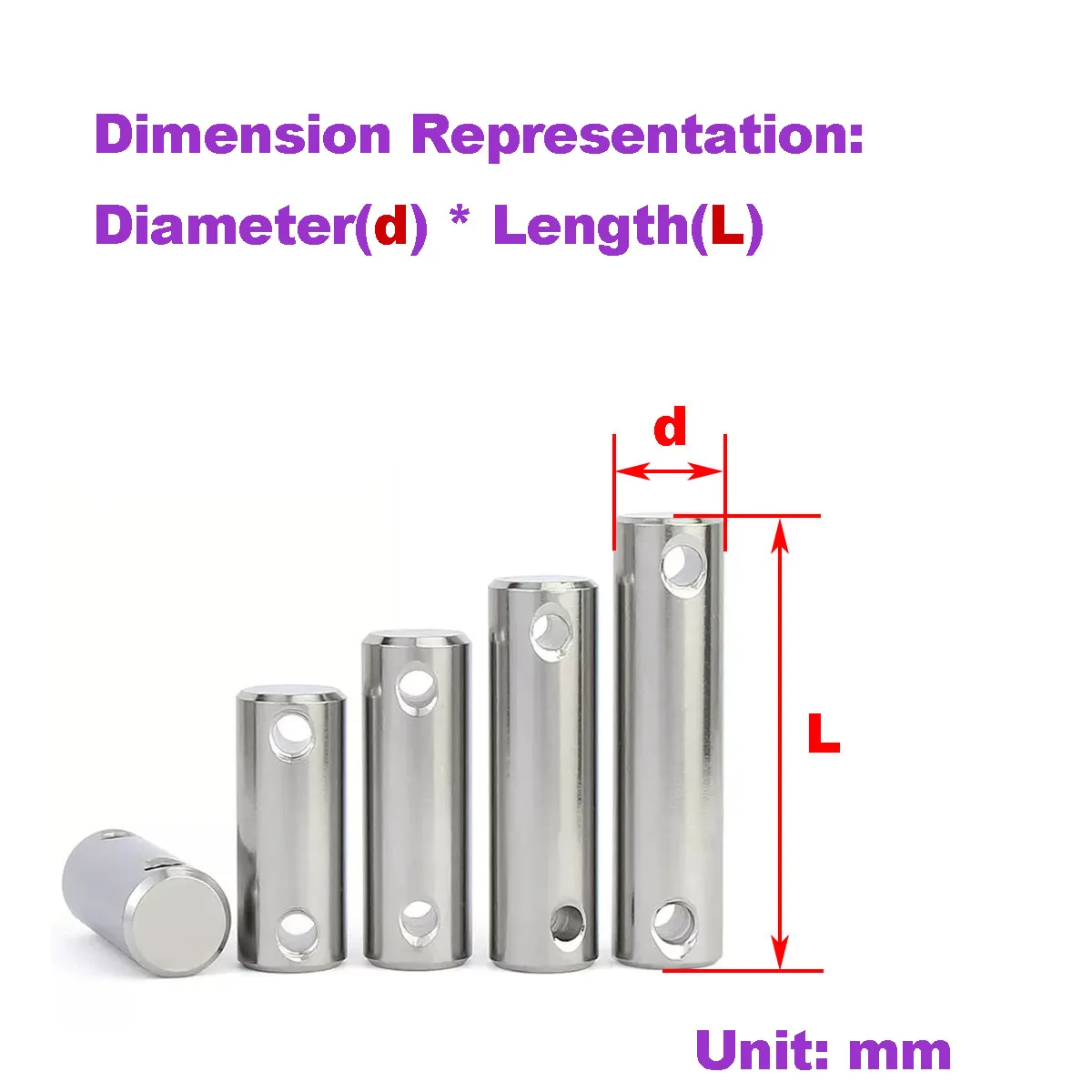 

304 Stainless Steel Perforated Threaded Pin/Cylindrical Locating Pin M4M5M6M8M10