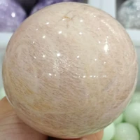 natural orange moonstone ball crystal energy home decoration gift feng shui pieces