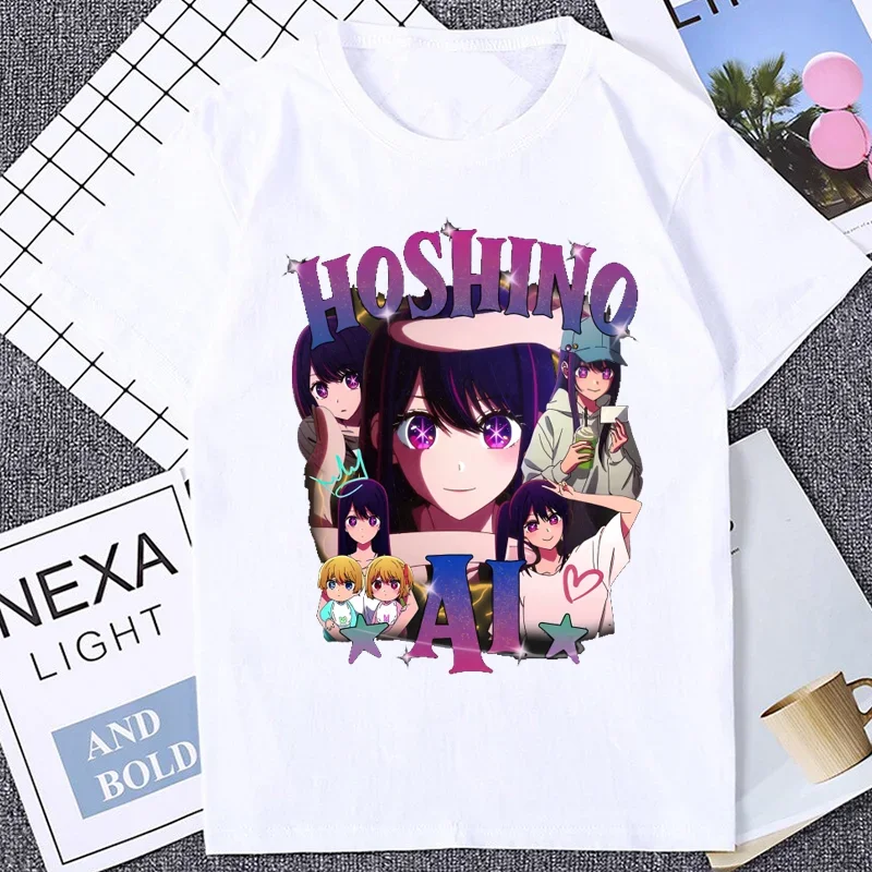Аниме Oshi No Ko Hoshino Ai Женская футболка с принтом Acg Fans Otaku Waifu Графическая Harajuku