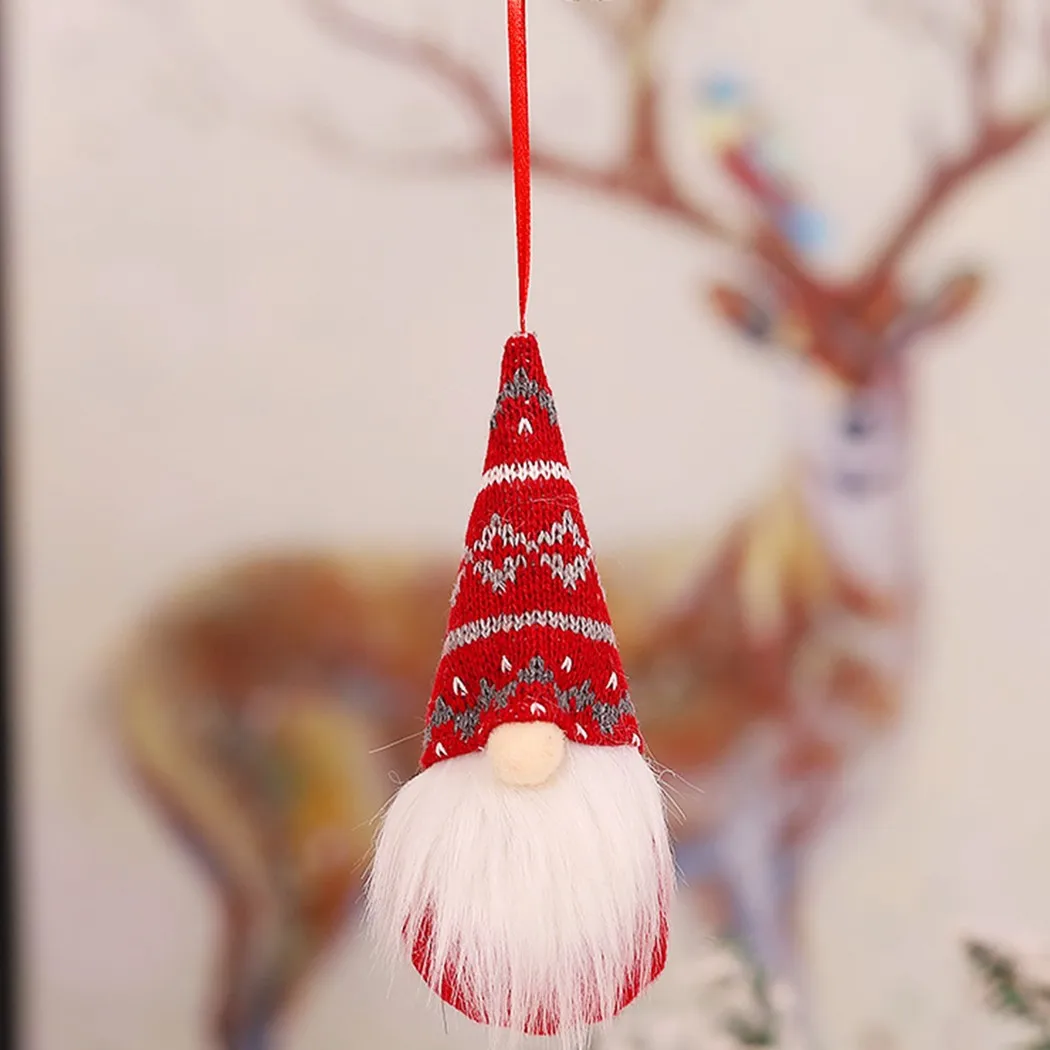 

2022 Christmas Gnomes Plush Santa Claus Doll Pendant Xmas Dwarf Elf Snowman Decoration Gifts New Year Ornaments