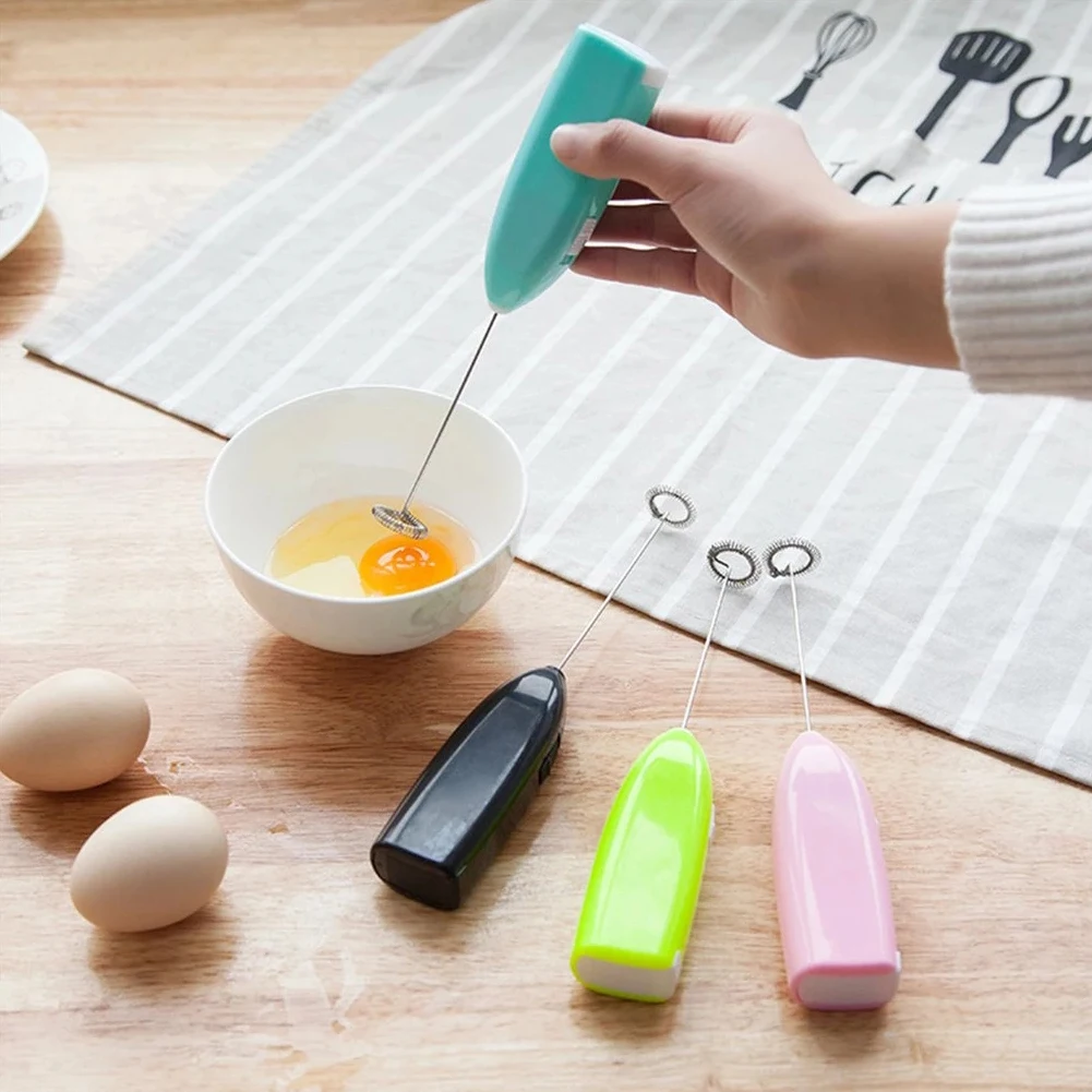 

Mini Stainless Steel Electric Milk Frother Handheld Foamer Coffee Maker Egg Beater Chocolate Stirrer Portable Whisk Mixer Tool