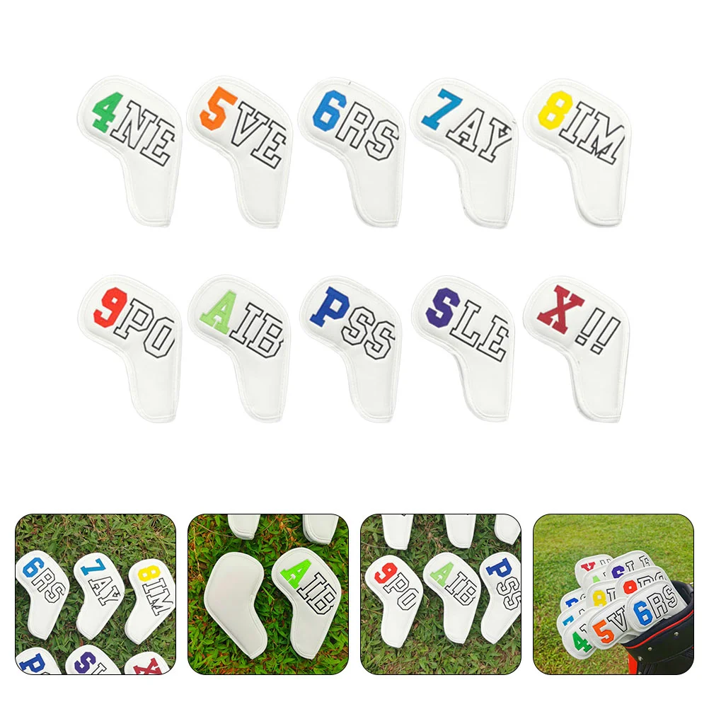 

10Pcs Golfs Putter Covers Anti-scratch Golfing Rods Sleeves Decorative Golfing Rod Protection Covers