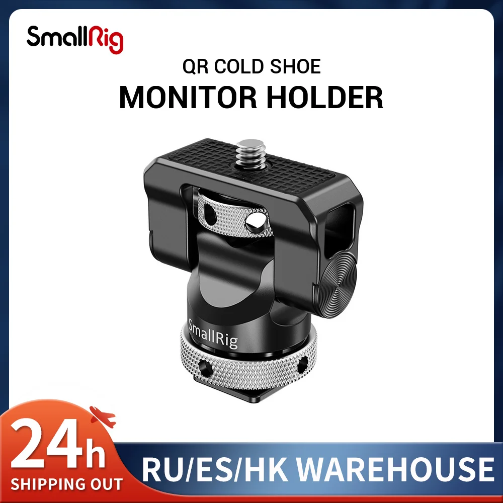 

SmallRig Quick Release Camera Monitor Holder EVF Mount Rig Swivel 360 Degree & Tilt 140 Degree Monitor Clamp with Cold Shoe 2346