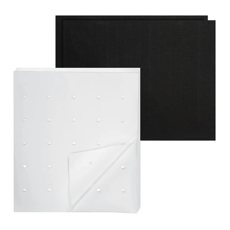 

Air Fryer Parchment Paper,100 Pieces Perforated Air Fryer Liners Sheets With 2 Pieces Non Stick Mat For Toaster Baking