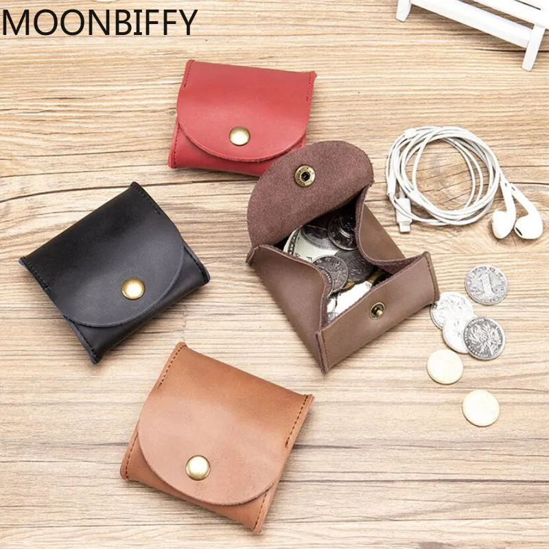 

Многоцветный кошелек для монет из натуральной кожи, Винтажный дизайн, органайзер для наушников, держатель, сумка для женщин и мужчин, мини-к...