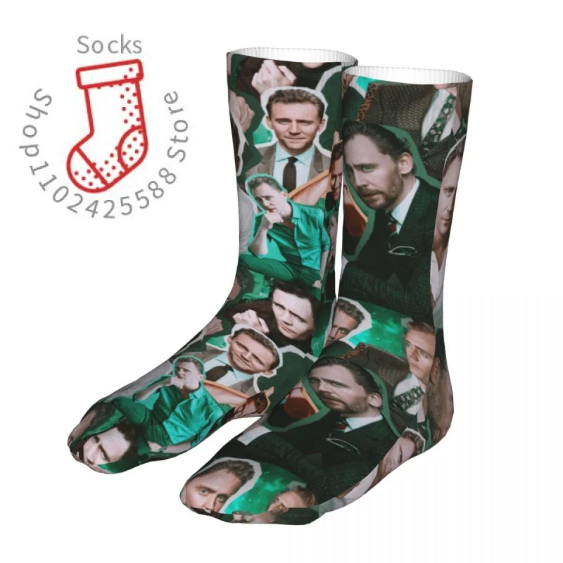 

Men Sport Tom Hiddleston Socks Cotton Funny Aquarius Zodiac Actor Woman Socks