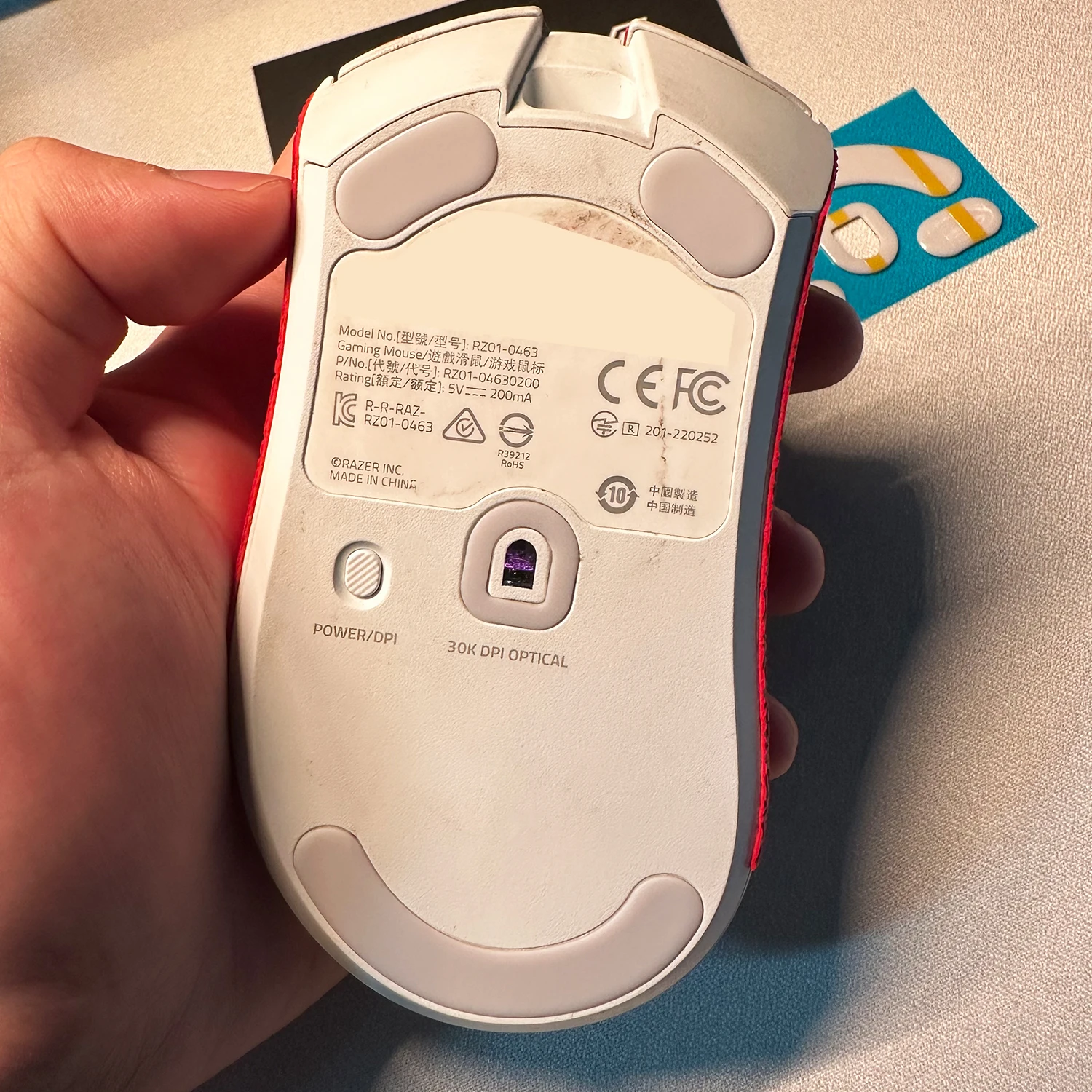 Фото Композитная конструкция RS, коньки для мыши, ножки для мыши Razer Deathadder V3 Pro Arc скольжение компьютерной мыши 0,8 мм, такая же модель, как и оригинал,... №4