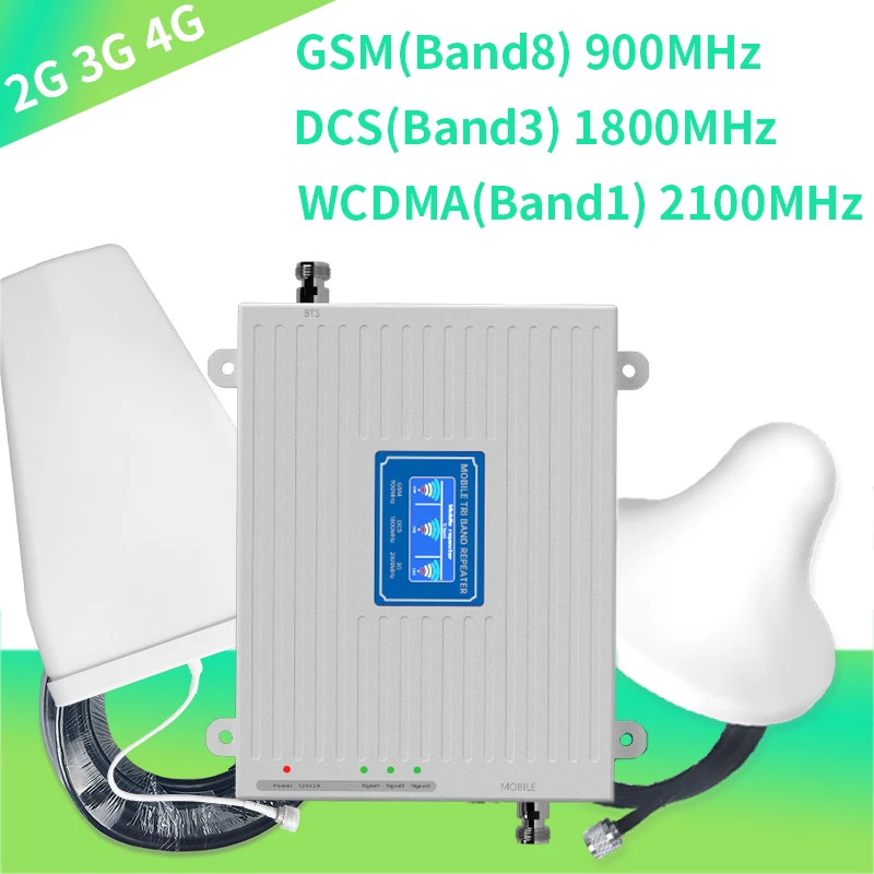 Усилитель мобильного сигнала GSM 900 1800 2100 МГц 2g 3g 4g Lte повторитель сотового телефона
