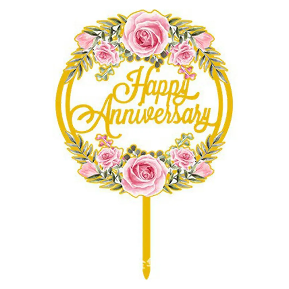 

Acrylic Color Printing Flower Series Birthday Party Cake Card Decoration Graduation Season Decoration Cake Card
