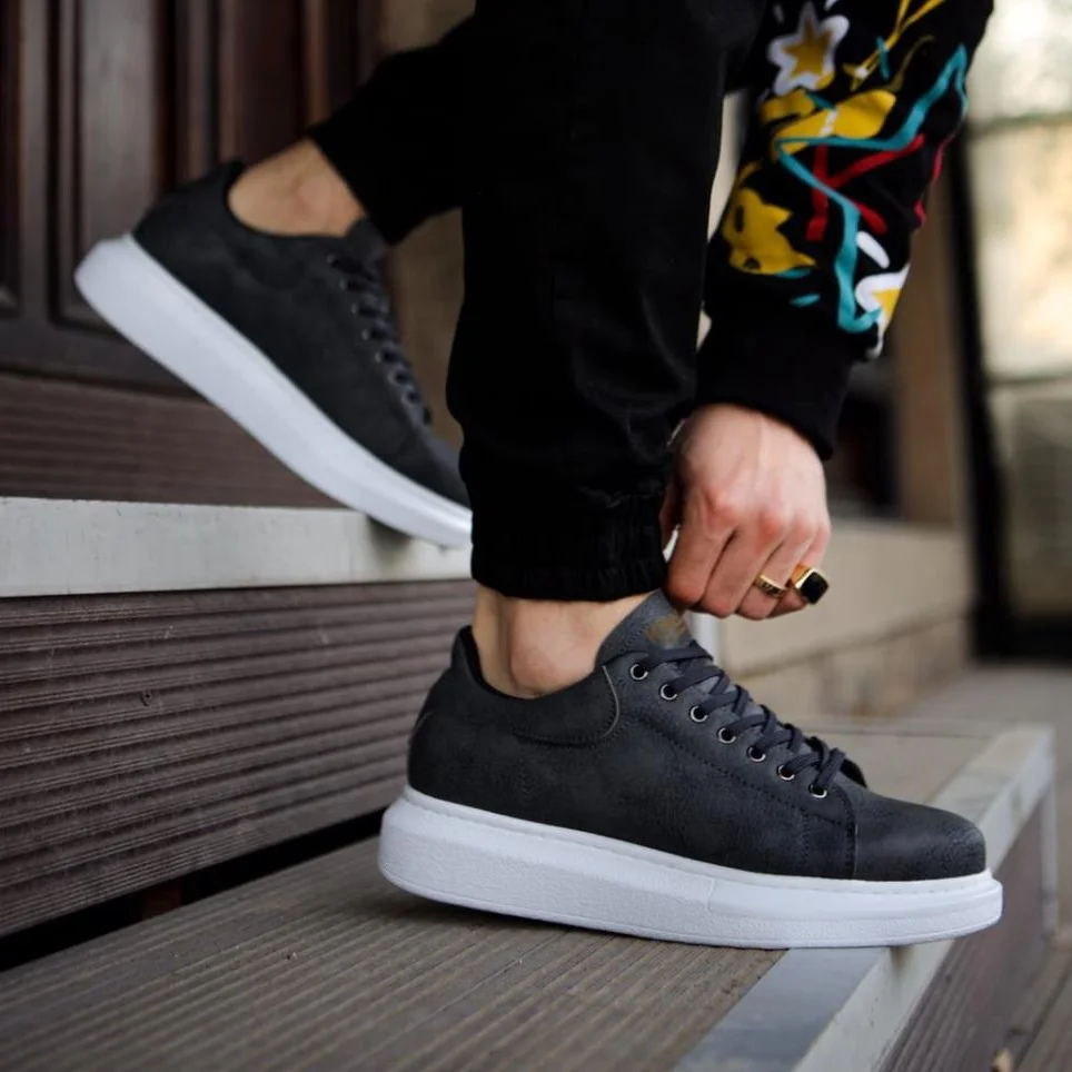 

Knack High Outsole Casual Male Shoes 044 Gray Street Fashion New Creation Cool Comfortable