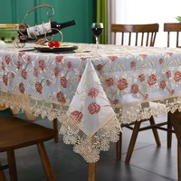 high quality luxury lace embroidery table cover for home wedding banquet party table cloths furniture cover home tablecloth