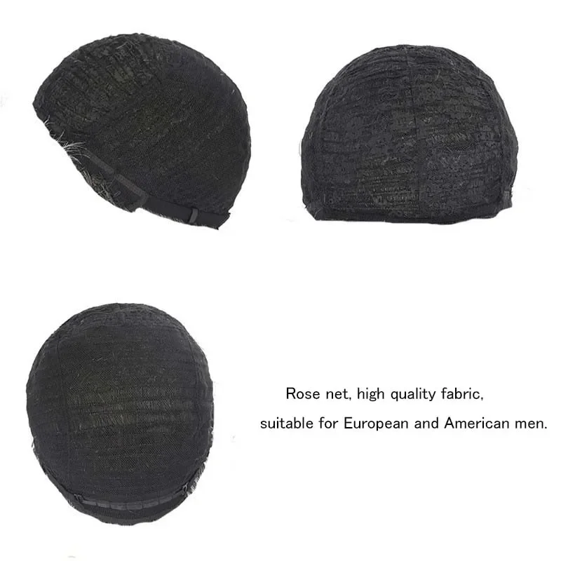 Короткий мужской парик с вырезами Фея натуральный прямой Омбре коричневый