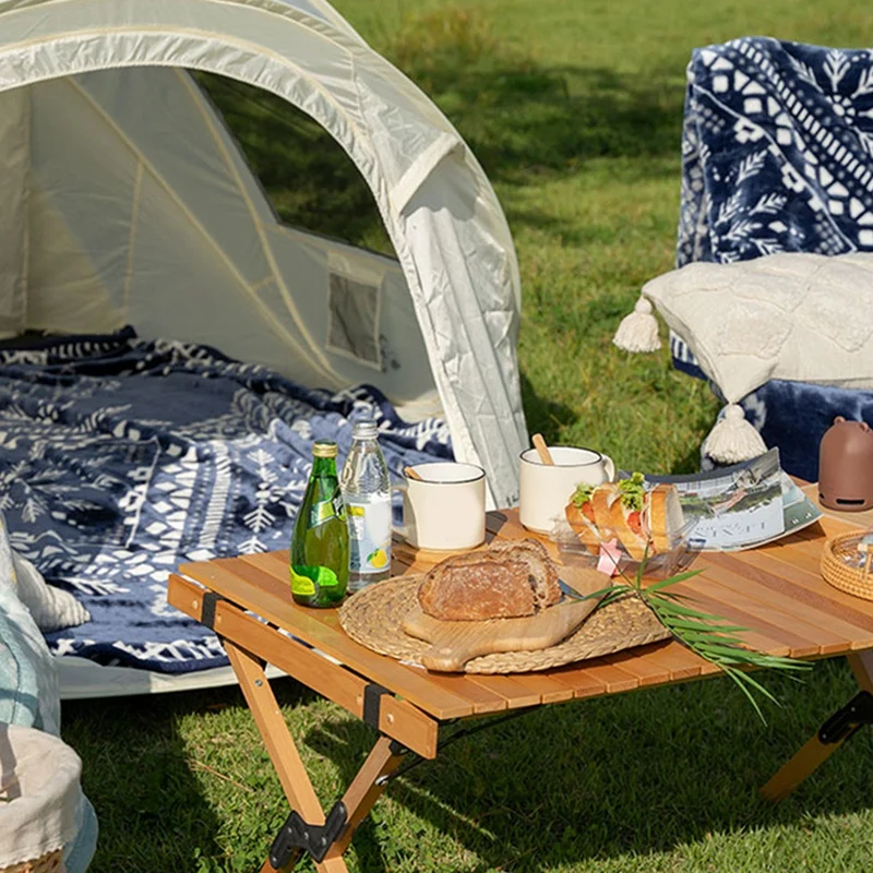 Одеяло для пикника Холщовый портативный коврик ультралегкое пляжное одеяло