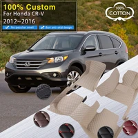 car floor mats for honda crv cr v mk4 20122016 luxury leather rug mat durable carpet full set car accessories interior parts