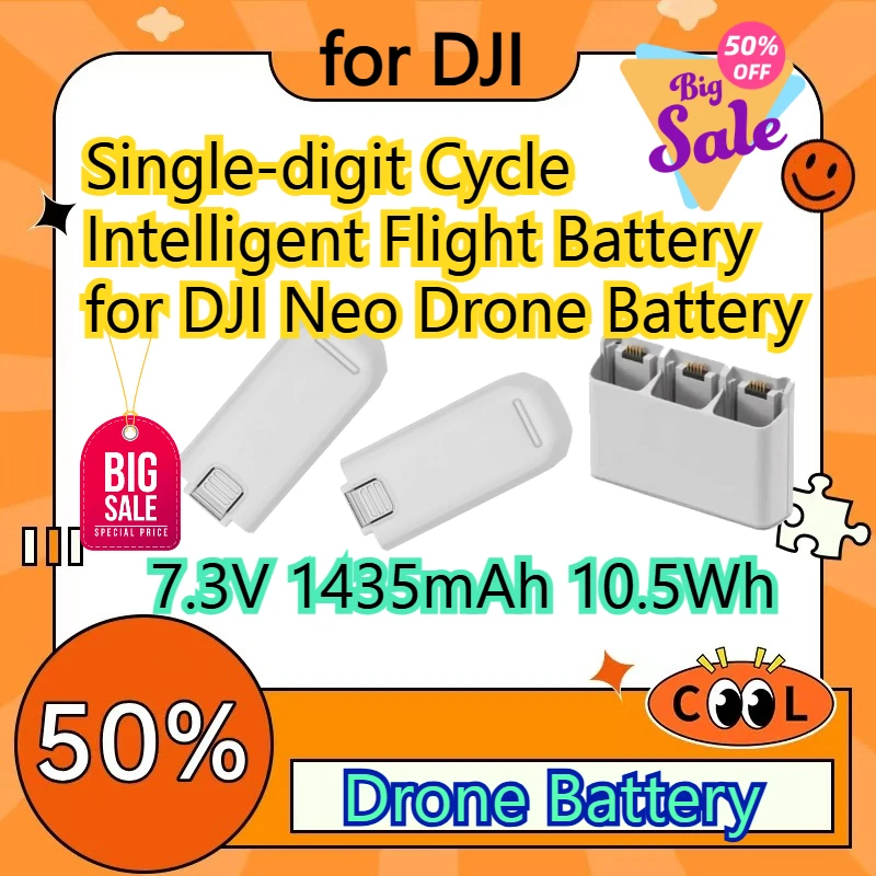 Фото Интеллектуальная полетная батарея 7.3V 1435mAh 10.5Wh для дрона DJI Neo с двунаправленным зарядным хабом №1