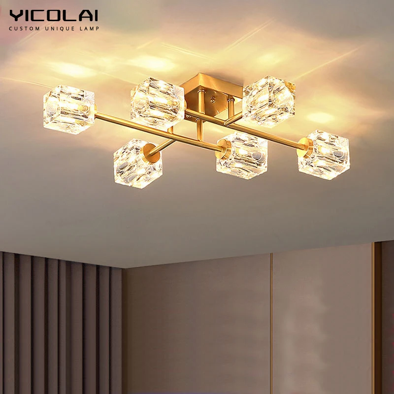 

Modern Crystal LED Chandeliers For Bedroom Living Room indoor Lighting HOME Decoration Lusters Chandelier Fixtures Lamps detech