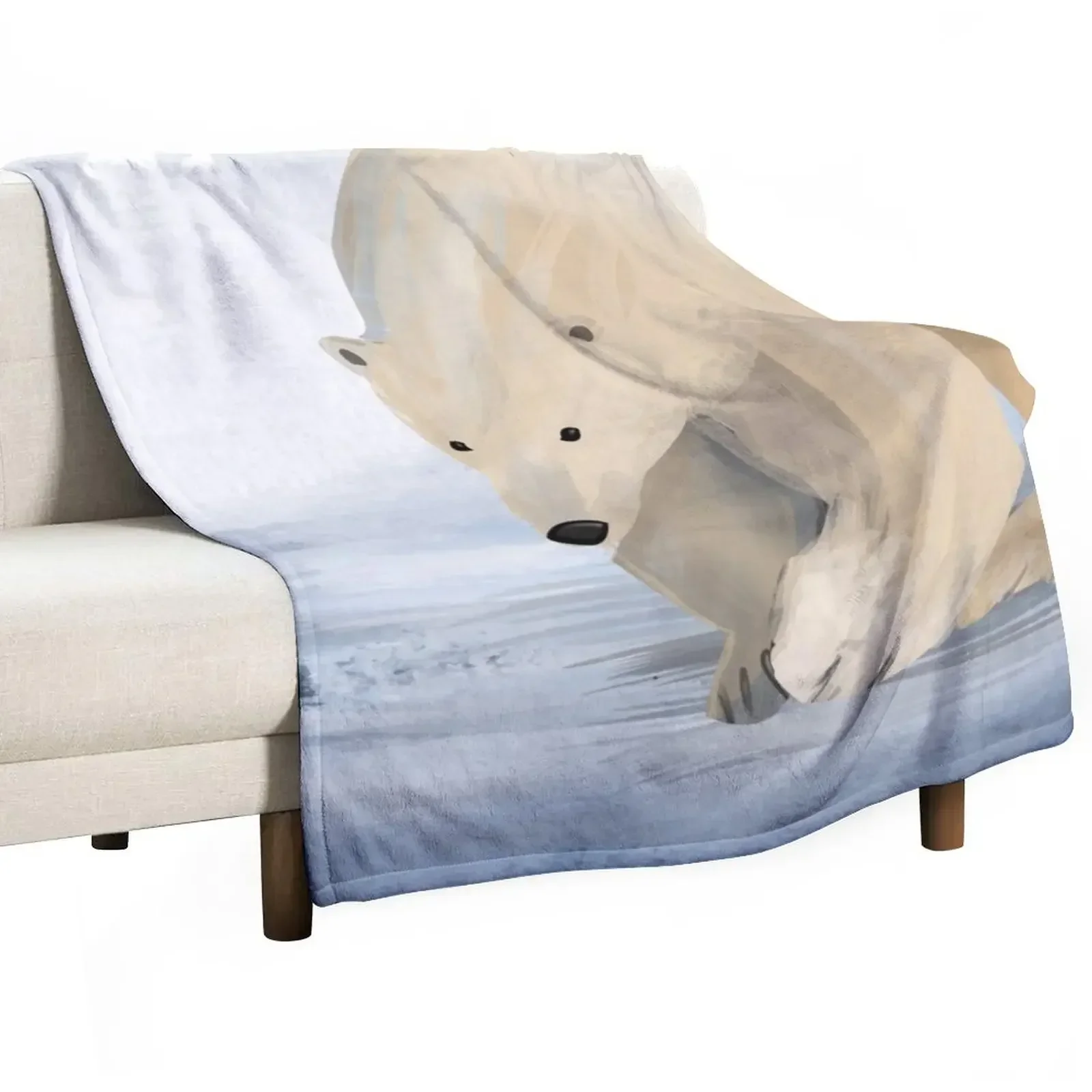 Сохраните белых медведей-абстрактная Арктическая Акварельная