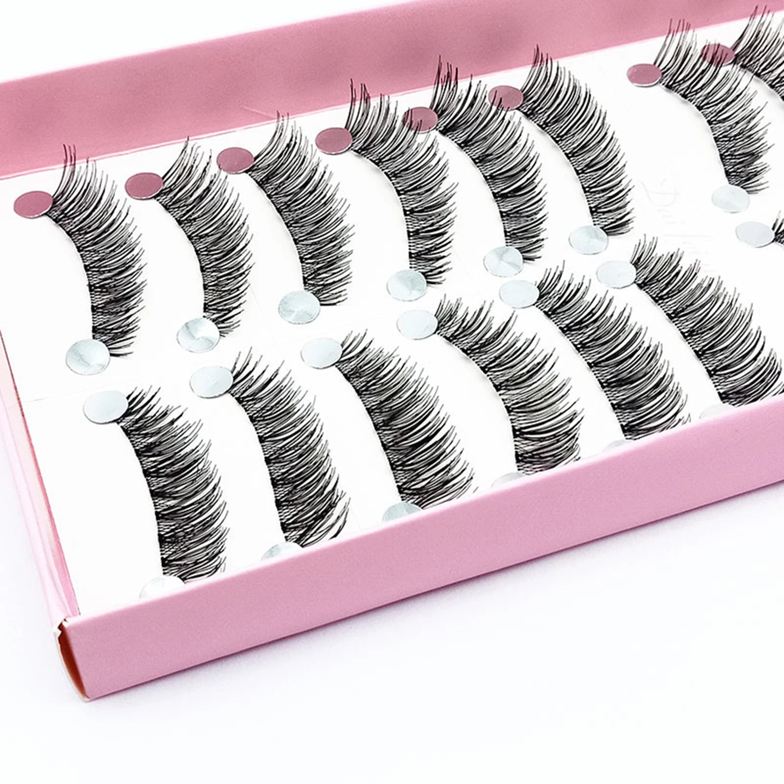 

10 Pairs Curly Soft False Eyelashes Eyes Looking Bigger Brighter Fuller for Party Cosplay Makeup Supplies
